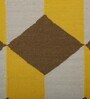 Yellow Wool 4 ft X 6 ft Hand Woven Dhurrie