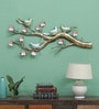 Wrought Iron Bird On Branch Wall Art In Multicolour