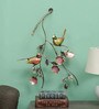 Wrought Iron Hanging Birds In Multicolour Wall Art