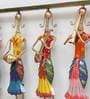 Wrought Iron Musician Doll Wall Art In Multicolour