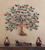 Wrought Iron Decorative Tree Wall Art In Blue