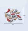 Multicolour Wrought Iron Painted Ivory Cluster Wall Decor