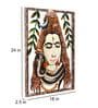 Multicolour Wrought Iron Painted Lord Shiva 3D Wall Art With Led