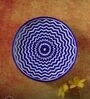 Blue And Diagon White Blue Pottery Ceramic Wall Plate