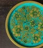 Multicoloured Handpainted Manila Mdf Mughal Floral Wall Plate