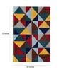 Multicolur Wool Geometrical 4 x 6 Feet Hand Tufted Carpet Hand Tufted Carpet