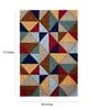 Multicolur Wool Geometrical 5 x 7 Feet Hand Tufted Carpet