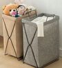 Grey Multifunctional Waterproof Foldable Laundry Basket