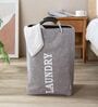 Grey Folding Laundry Bag