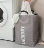 Grey Folding Laundry Bag