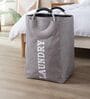 Grey Folding Laundry Bag