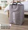 Grey Folding Laundry Bag