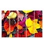 Multiple Frames Printed Red Yellow Leaves Art Panels like Painting