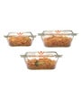 Multipurpose Borosilicate Glass Casserole (Set of 3)