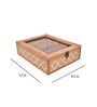 Natural Acacia Wood & Glass Decorative Box