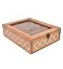 Natural Acacia Wood & Glass Decorative Box