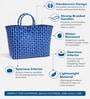 Blue Multipurpose Carry Basket with Handle