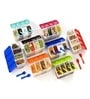 Multipurpose Plastic 4 Compartment Storage Airtight Container with 4 Spoons (1800 Ml)