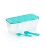 Multipurpose Plastic 4 Compartment Storage Airtight Container with 4 Spoons (1800 Ml)