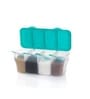 Multipurpose Plastic 4 Compartment Storage Airtight Container with 4 Spoons (1800 Ml)