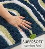 Multiwaves Green Microfiber 16x24 Inches Super Soft Bath Mat