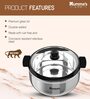 Stainless Steel Thermoware Casserole with Glass Lid 2500ml