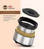 Stainless Steel Thermoware Casserole with Lid for Roti/Chapati | Double Wall Insulated Hot Pot Set of 1 (2500ML)