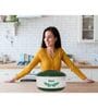 Stainless Steel Thermoware Casserole with Lid for Roti/Chapati (Green) (3800ml)