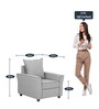 Munich 1 Seater Sofa in Grey Colour