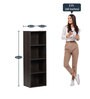 Muo Book Shelf in Charcoal Oak Finish