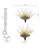 Muranox Amber Glass Tube Wall Light With Coffee Glass Base Artistic Designer Decorative Wall Lamp For Living Room, Bedroom & Luxury Interiors (E14 Compatible)