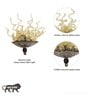 Muranox Amber Glass Tube Wall Light With Coffee Glass Base Artistic Designer Decorative Wall Lamp For Living Room, Bedroom & Luxury Interiors (E14 Compatible)