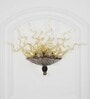 Muranox Amber Glass Tube Wall Light With Coffee Glass Base Artistic Designer Decorative Wall Lamp For Living Room, Bedroom & Luxury Interiors (E14 Compatible)