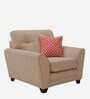 Murdock Fabric 1 Seater Sofa in Beige Colour
