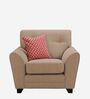 Murdock Fabric 1 Seater Sofa in Beige Colour