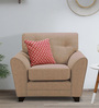Murdock Fabric 1 Seater Sofa in Beige Colour
