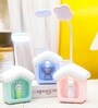 MUREN Pack of 1 Kids Multi-function Piggy Bank Cottage Table Lamp for Study Adjustable Flexible LED Head with Pen Holder