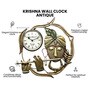 Metal Handpainted Murli Krishna Antique Wall Clock
