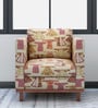 Durian Murphy Fabric 1 Seater Sofa in Ruby Colour