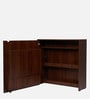 Murphy Foldable Writing Table In Brown Teak Finish
