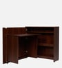 Murphy Foldable Writing Table In Brown Teak Finish