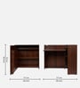 Murphy Foldable Writing Table In Brown Teak Finish