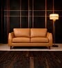 Muscat Leatherette 2 Seater Sofa in Tan Color