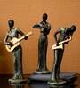 Muscial Ladies (Set Of 3) Polyresin Human Figurine