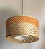 Hydra Orange & Natural Bamboo Hanging Light