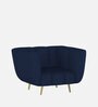 Mushy Fabric 1 Seater Sofa in Berry Blue Colour
