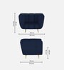 Mushy Fabric 1 Seater Sofa in Berry Blue Colour