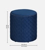 Mushy Velvet Pouffe In Blue Colour