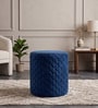 Mushy Velvet Pouffe In Blue Colour