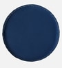 Mushy Velvet Pouffe In Blue Colour